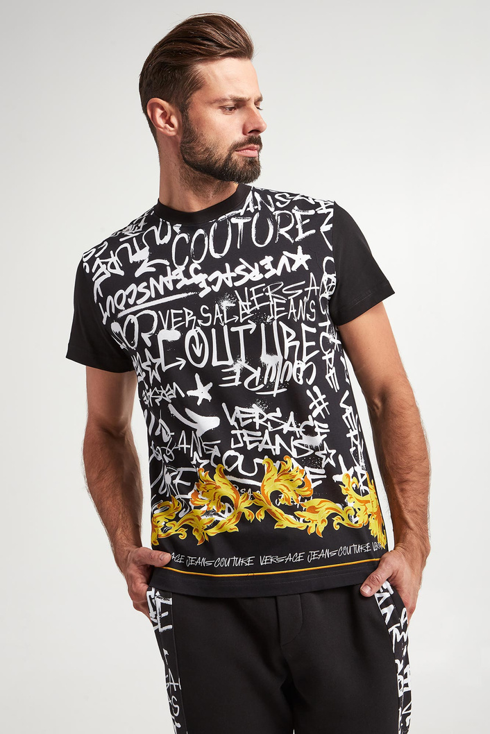 T-shirt męski z logo VERSACE JEANS COUTURE