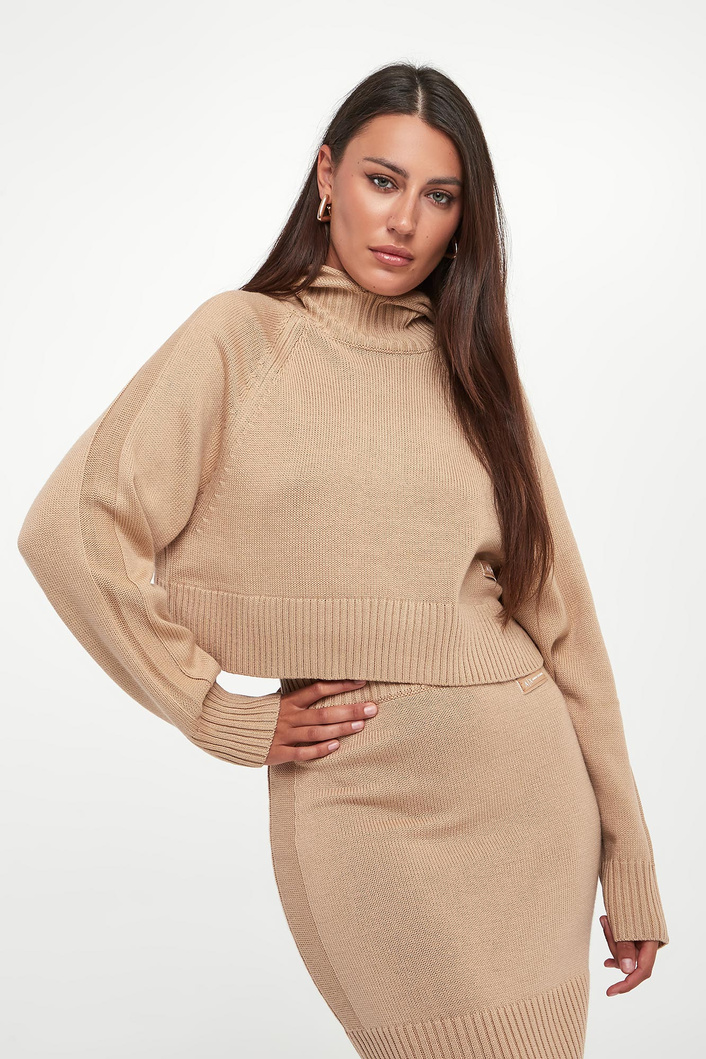 Sweter damski wełniany z kapturem ARMANI EXCHANGE
