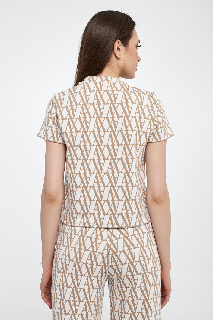 T-shirt damski dzianinowy ARMANI EXCHANGE