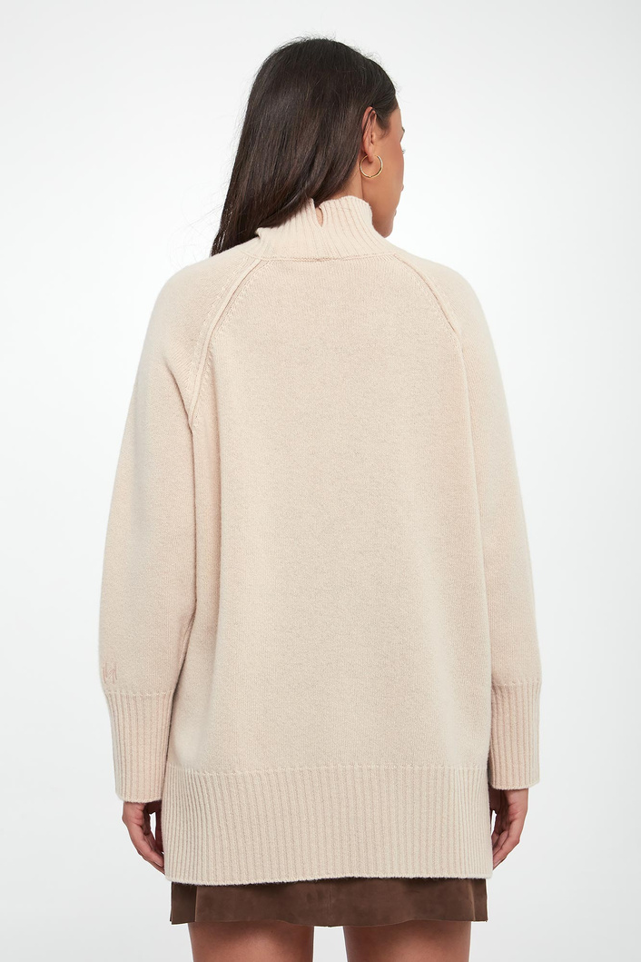 Sweter damski z wełny dziewiczej Eccelso MARELLA MONOCHROME