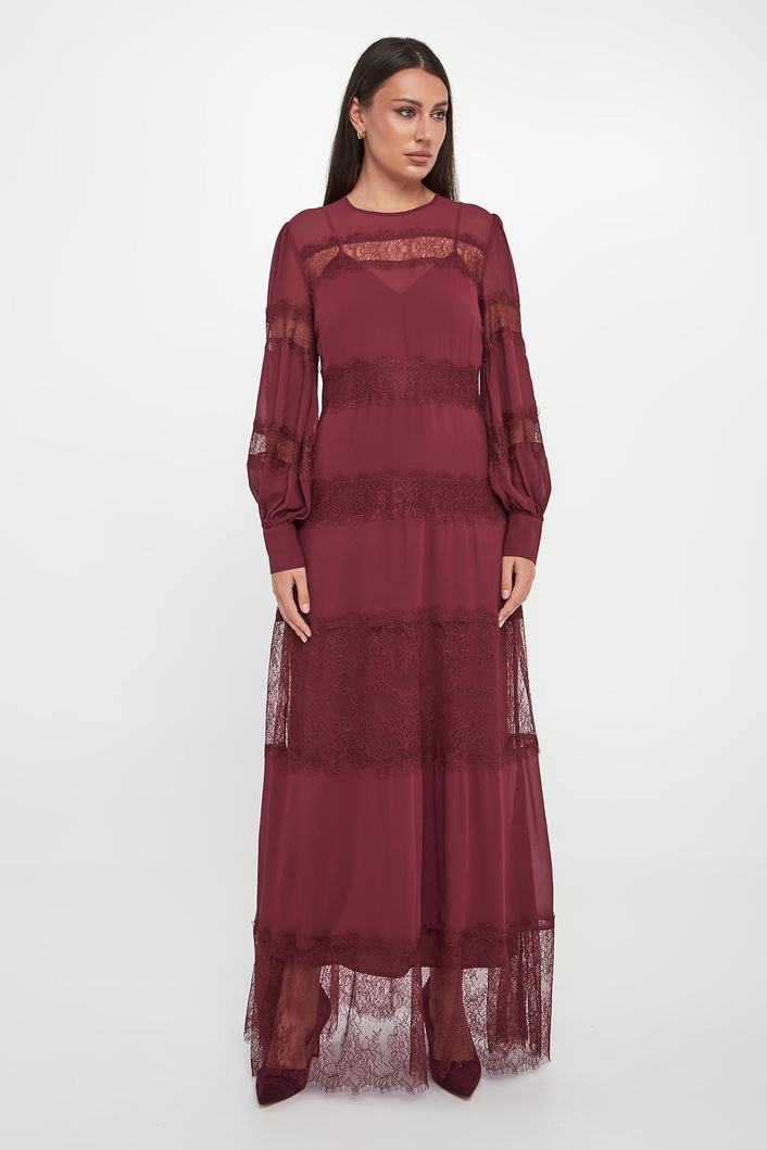 Sukienka koronkowa maxi TWINSET