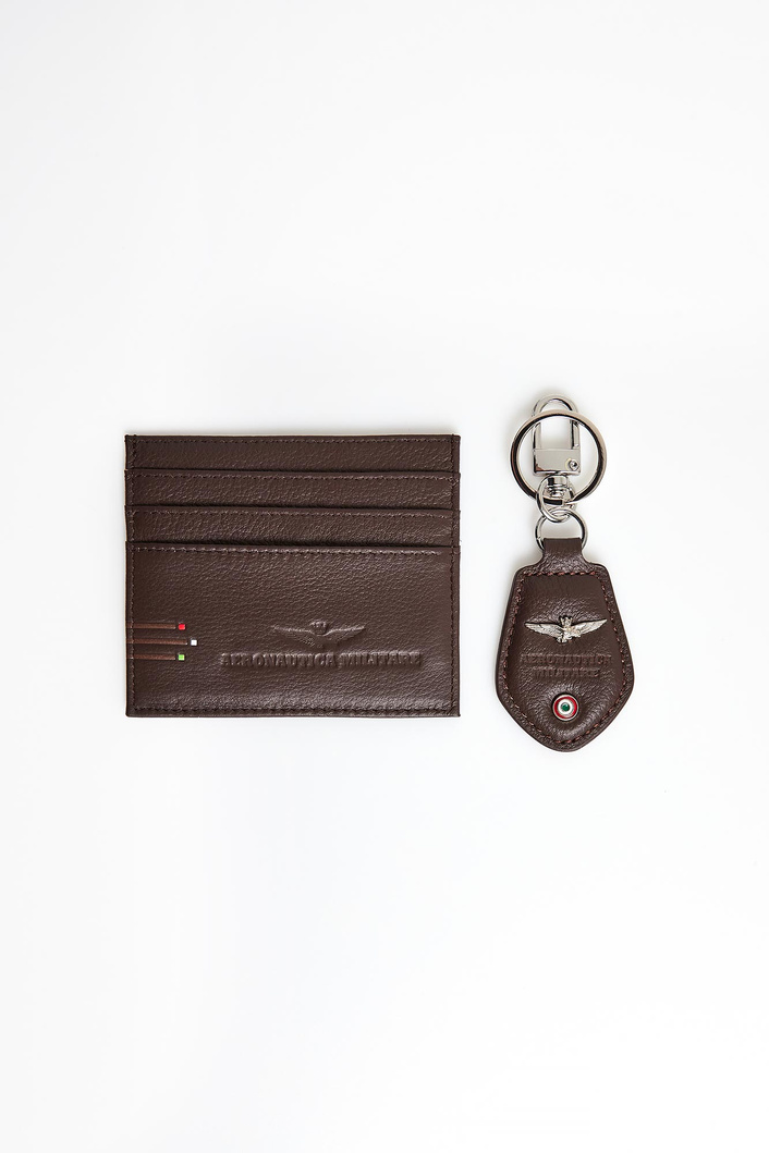 Komplet portfel + brelok męski skórzany AERONAUTICA MILITARE