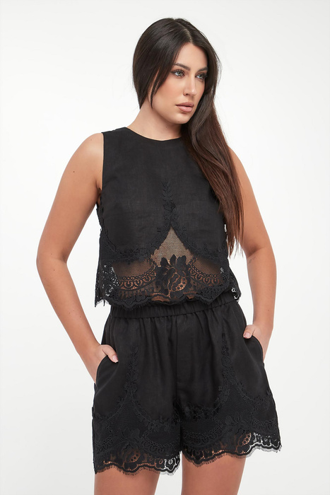 Top damski lniany TWINSET