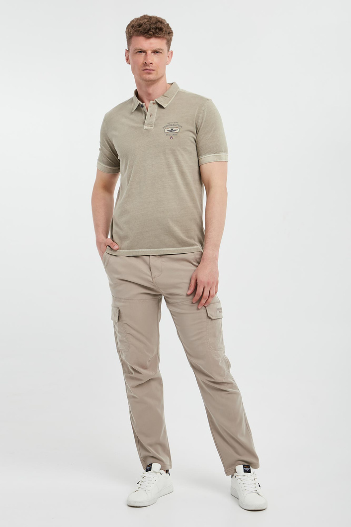 Polo męskie z naszywką AERONAUTICA MILITARE
