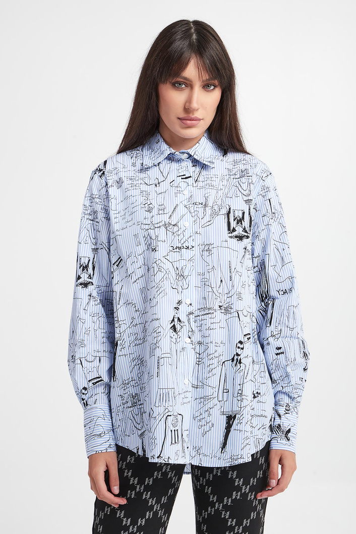 Koszula damska w paski KARL LAGERFELD