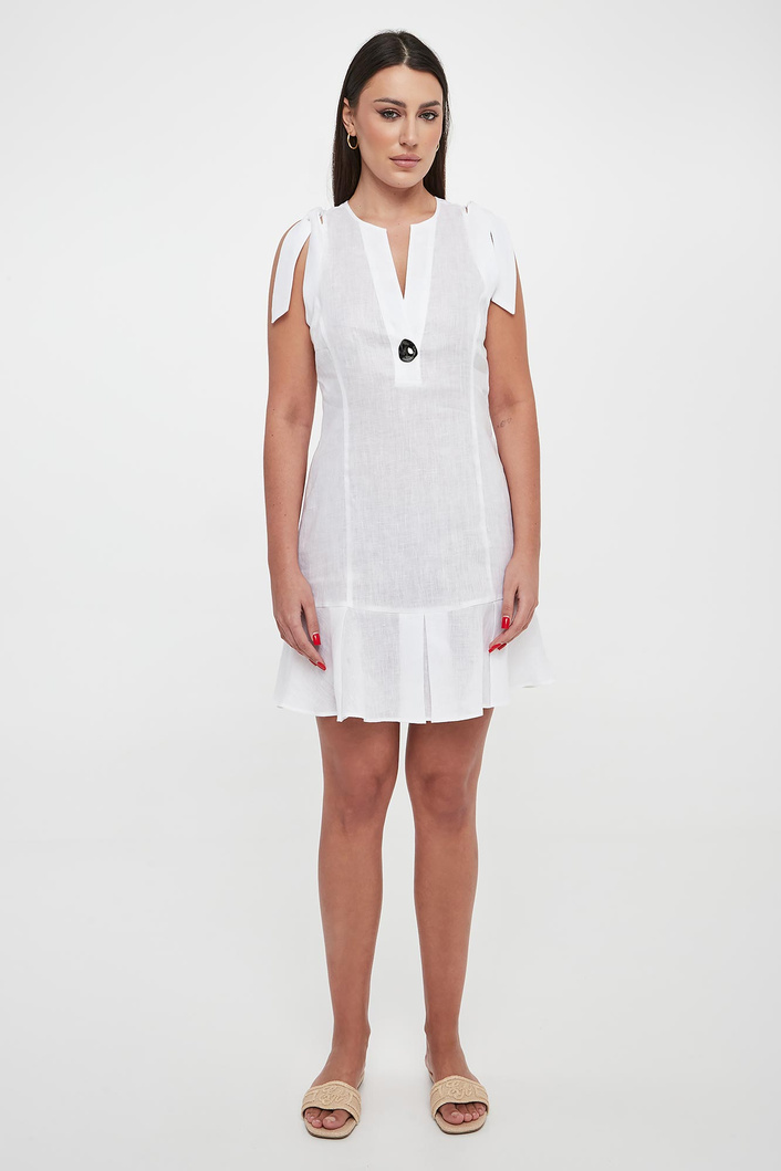 Sukienka lniana ARMANI EXCHANGE