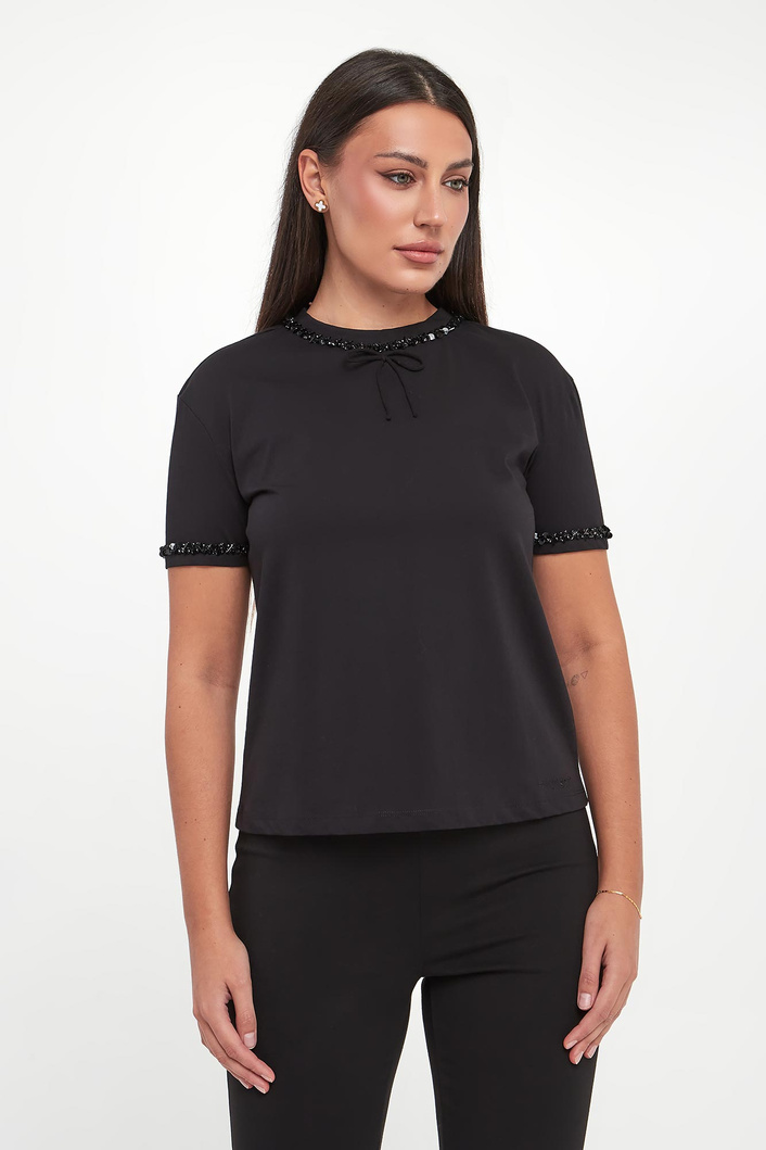 T-shirt damski z kokardą TWINSET