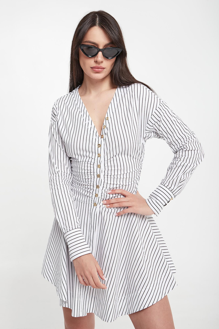 Sukienka mini w paski Anchise PINKO