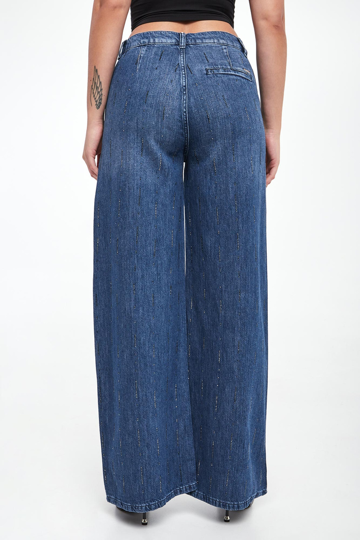 Jeansy damskie z kryształkami LIU JO