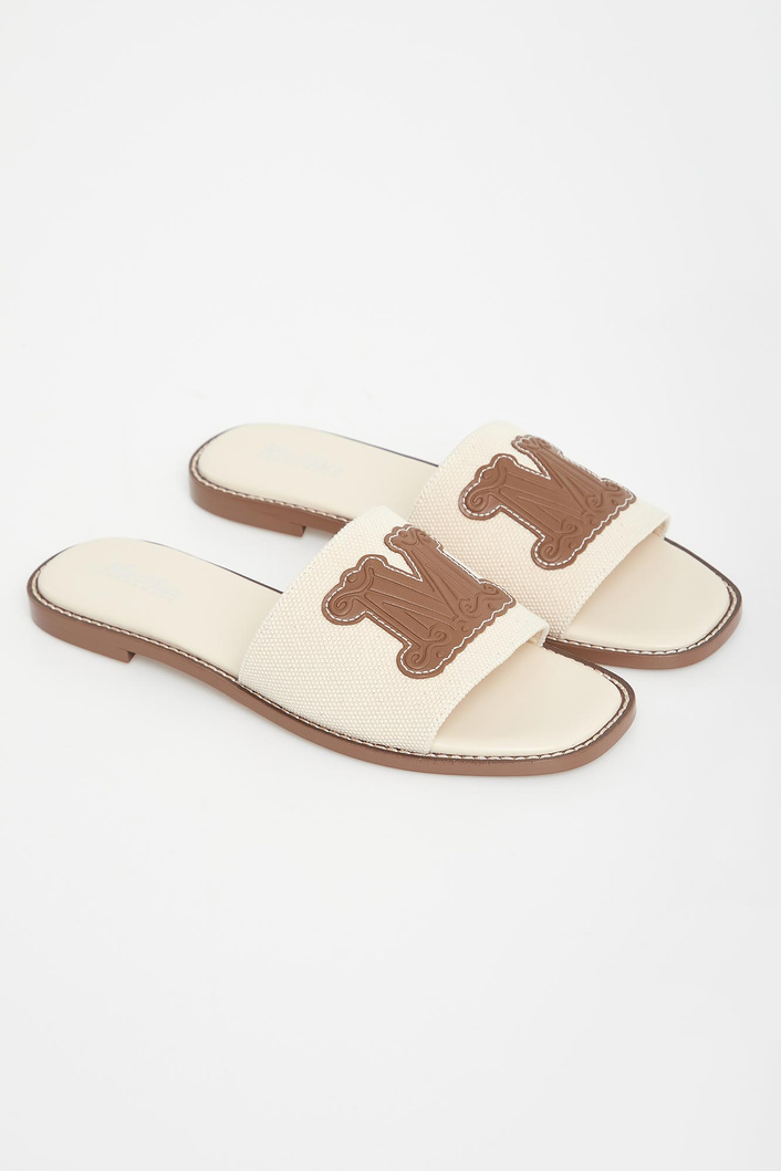 Klapki damskie skórzane Caucaso MAX MARA BEACHWEAR