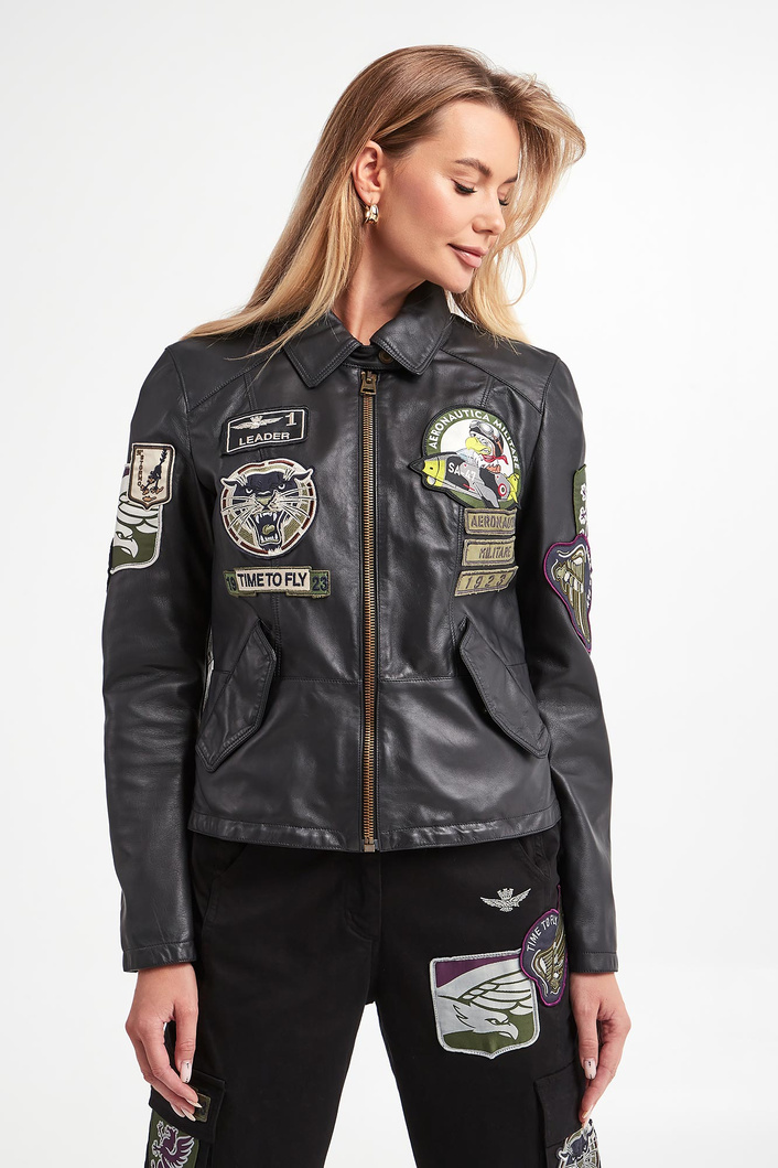 Kurtka damska skórzana AERONAUTICA MILITARE