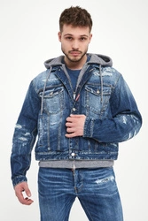Kurtka męska jeansowa z kapturem DSQUARED2