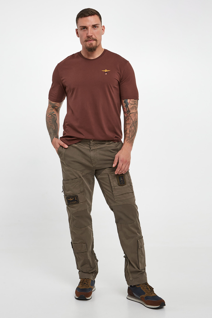 T-shirt męski z logo AERONAUTICA MILITARE
