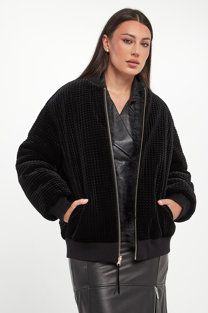 Kurtka damska z futrem dwustronna ARMANI EXCHANGE
