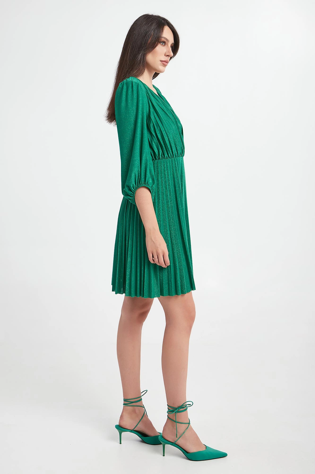 すい Sukienka plisowana LIU JO Zielony Regular CF3224/J1923/04063