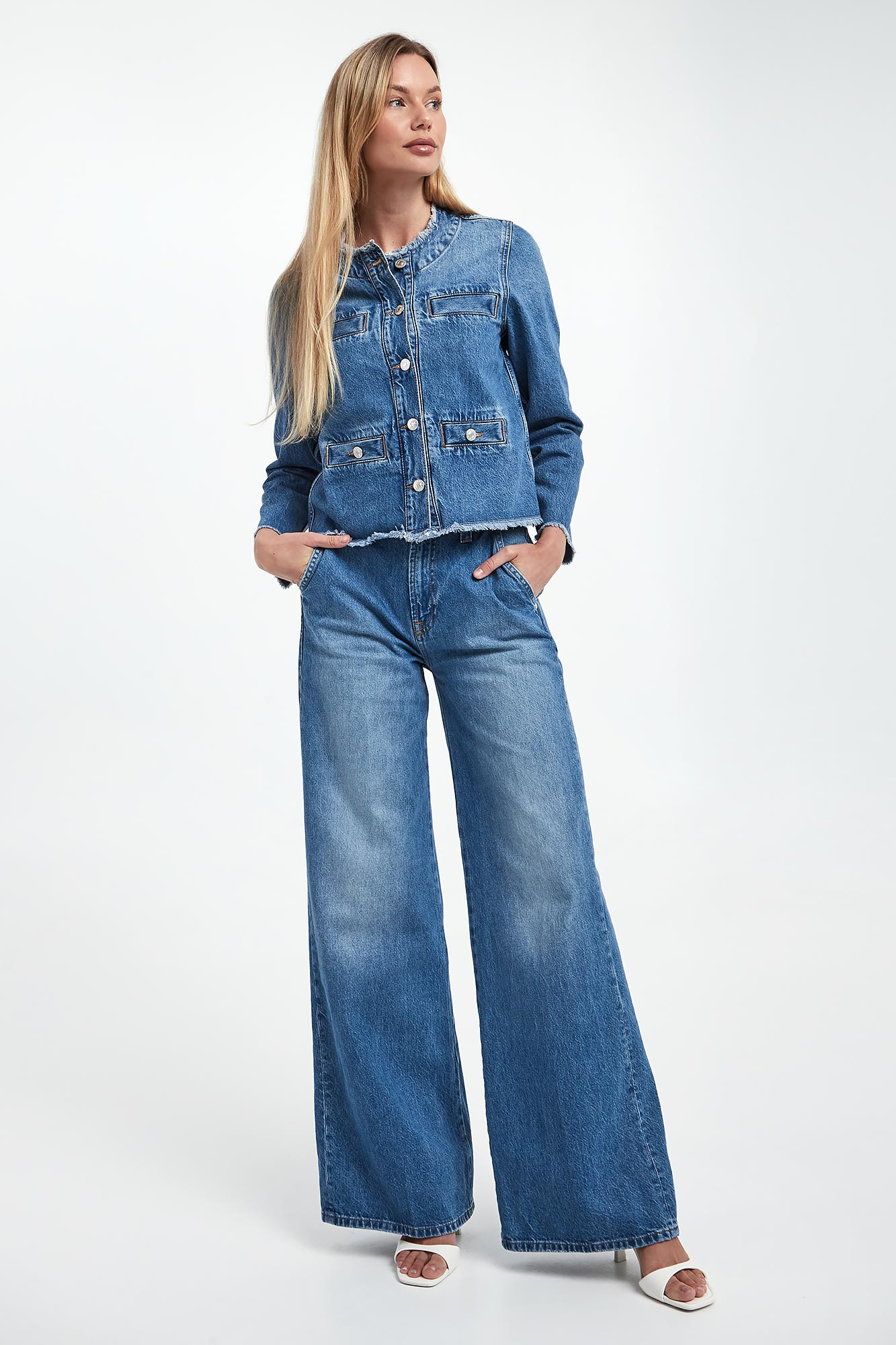 Jeansy damskie Evi JOOP! Niebieski  Wide