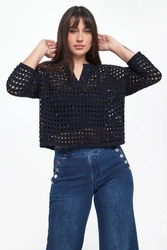 Sweter damski ażurowy JOSEPH RIBKOFF