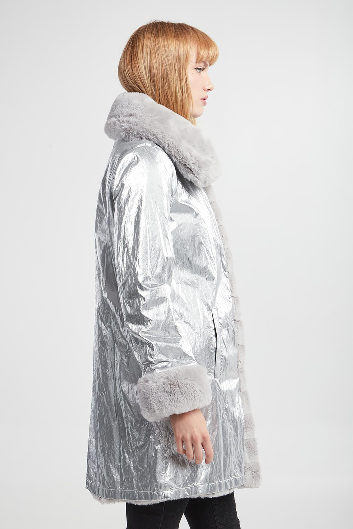 Płaszcz damski z futerkiem JOSEPH RIBKOFF