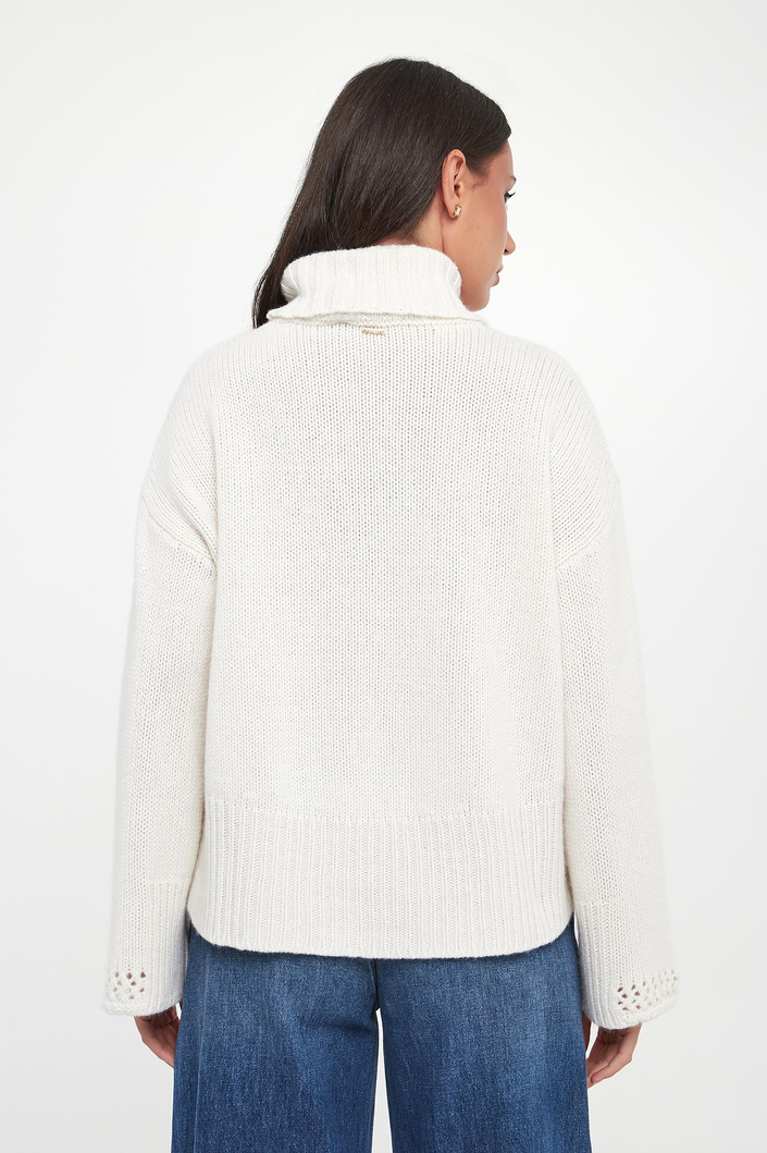 Sweter damski wełniany z golfem TWINSET