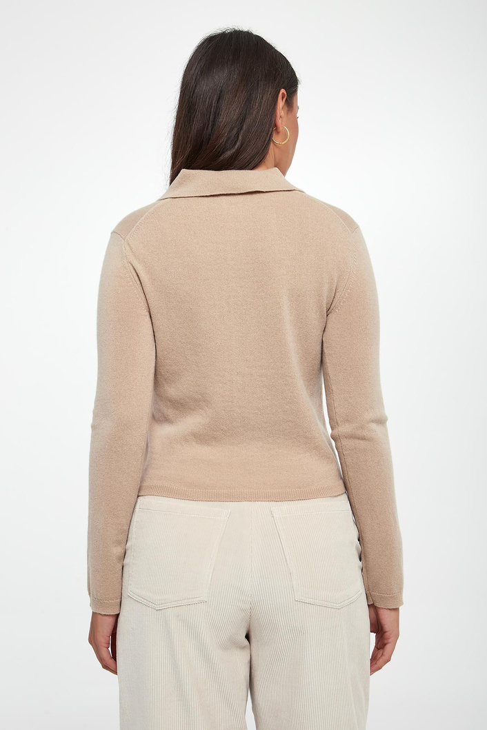 Sweter damski dziewicza wełna z kaszmirem Moxa MM