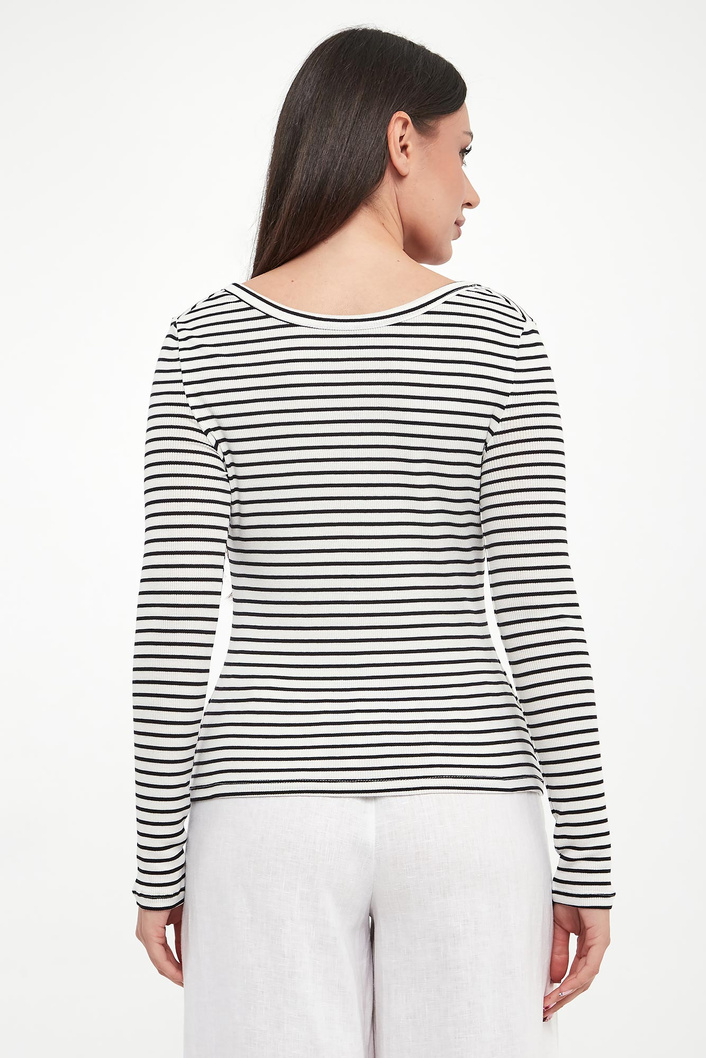 Longsleeve damski w paski Faro ECOALF