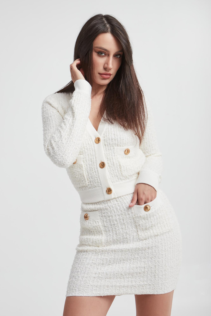 Kardigan damski bouclé ELISABETTA FRANCHI