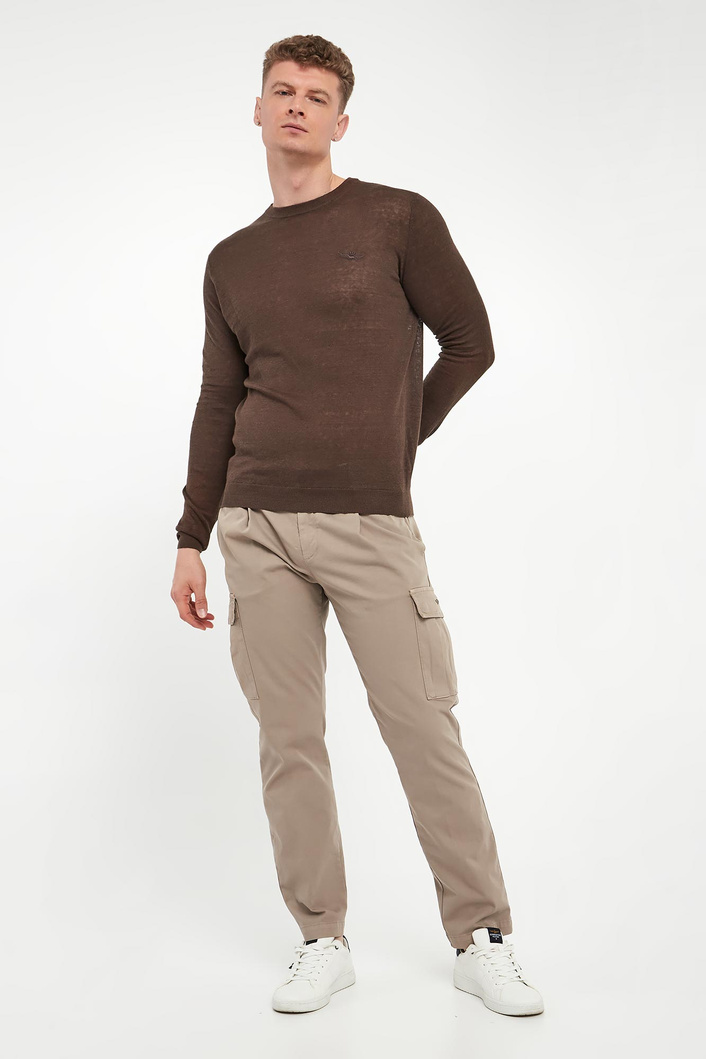 Sweter męski lniany AERONAUTICA MILITARE