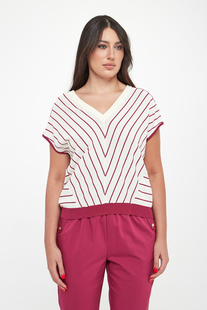 Bluzka damska dzianinowa w paski LIU JO