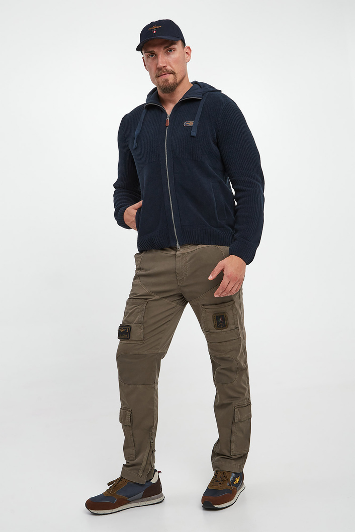 Sweter męski z kapturem AERONAUTICA MILITARE