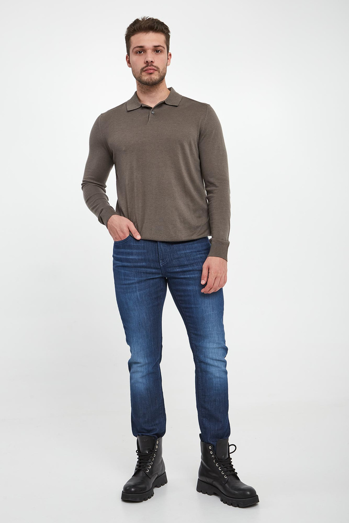 Sweter męski z kołnierzem polo ARMANI EXCHANGE