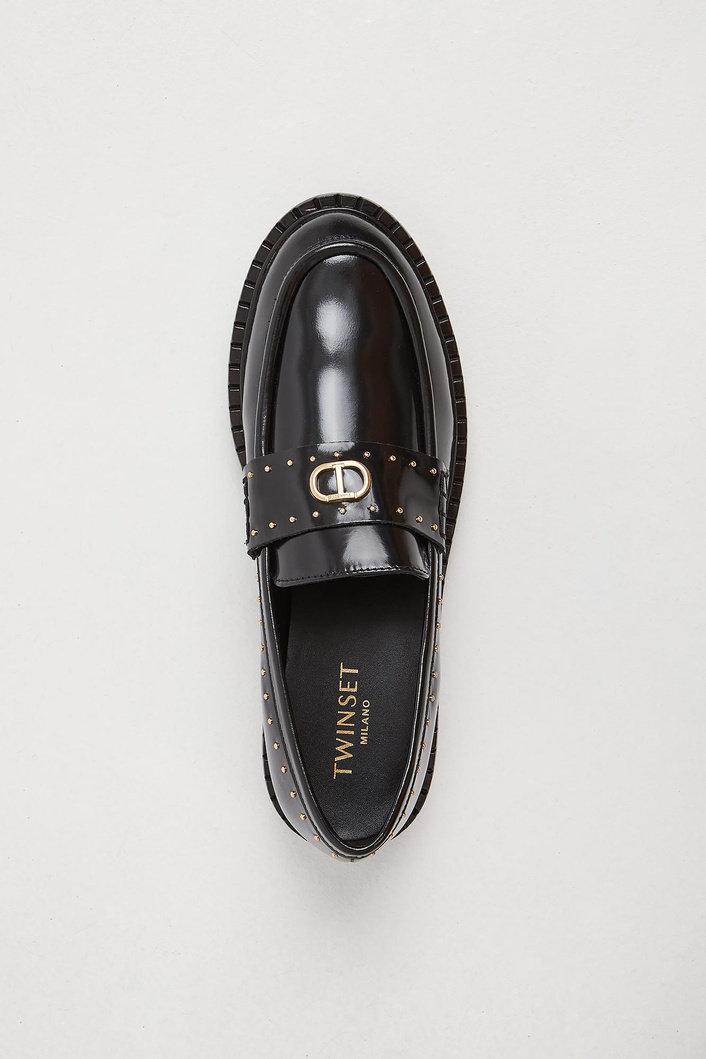 Mokasyny damskie skórzane TWINSET