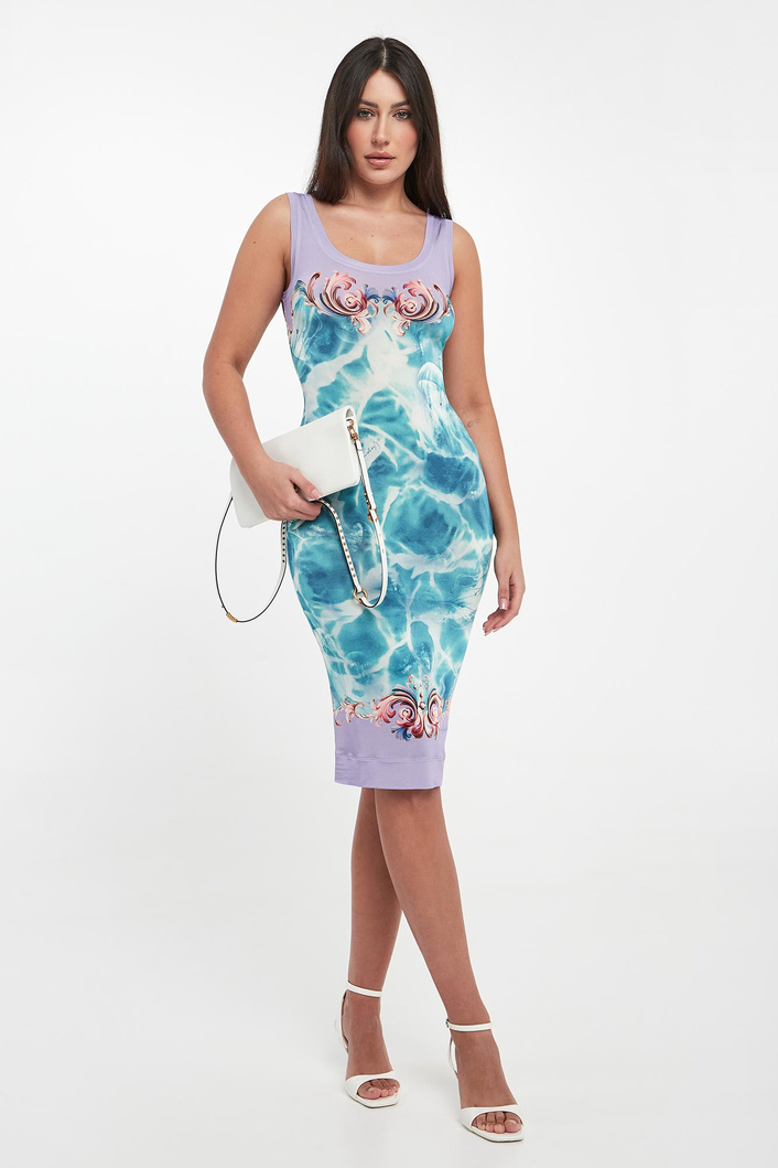 Sukienka z nadrukiem VERSACE JEANS COUTURE