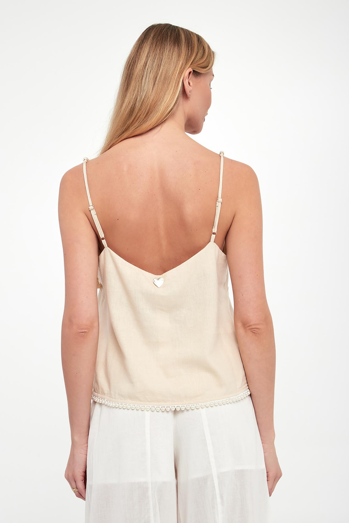 Top damski lniany TWINSET U&B