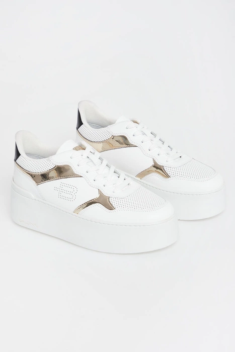 Sneakersy damskie skórzane na platformie BALDININI