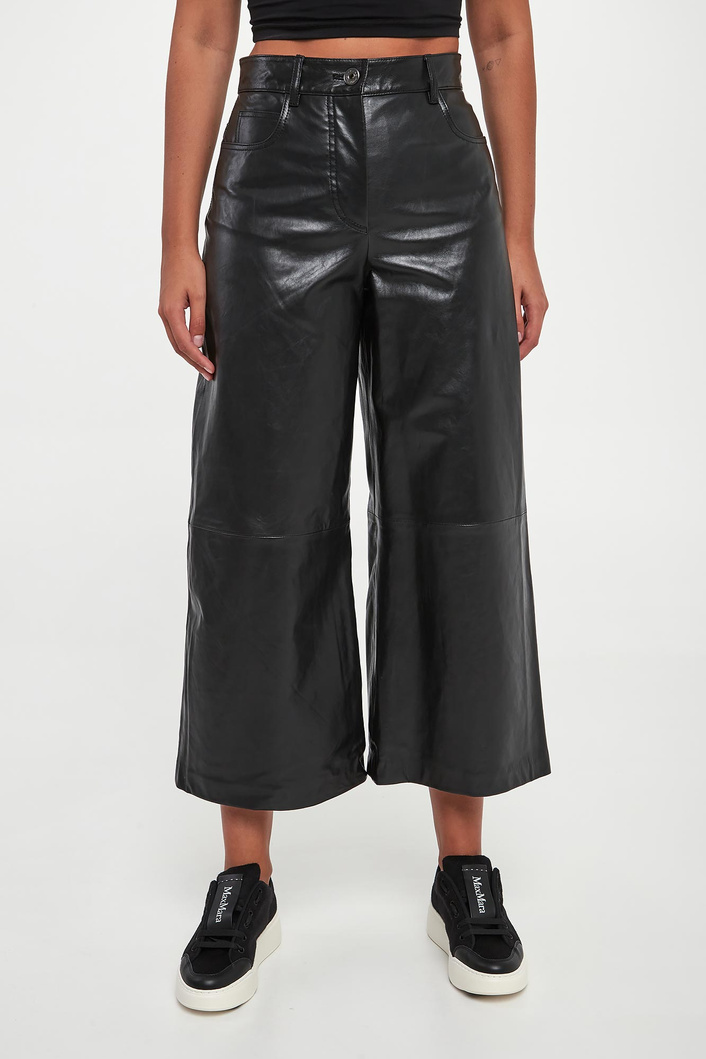 Spodnie damskie skórzane Blanc WEEKEND MAX MARA