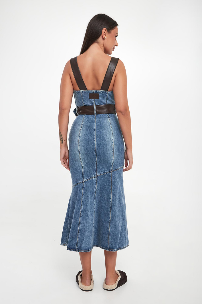 Sukienka jeansowa midi ARMANI EXCHANGE