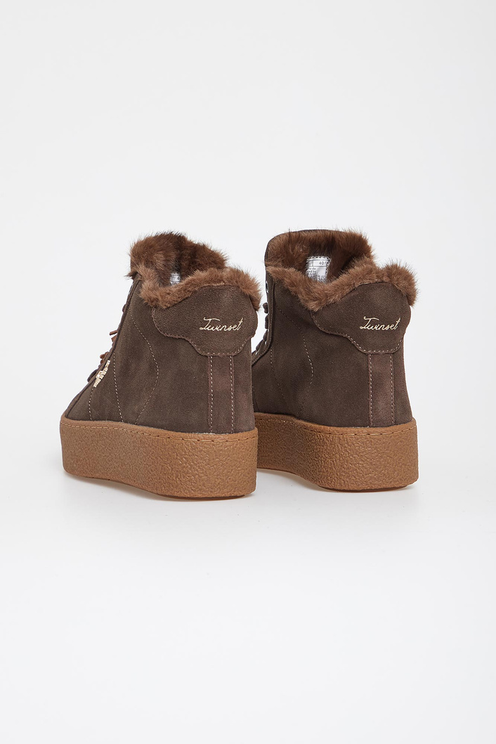 Sneakersy damskie skórzane TWINSET