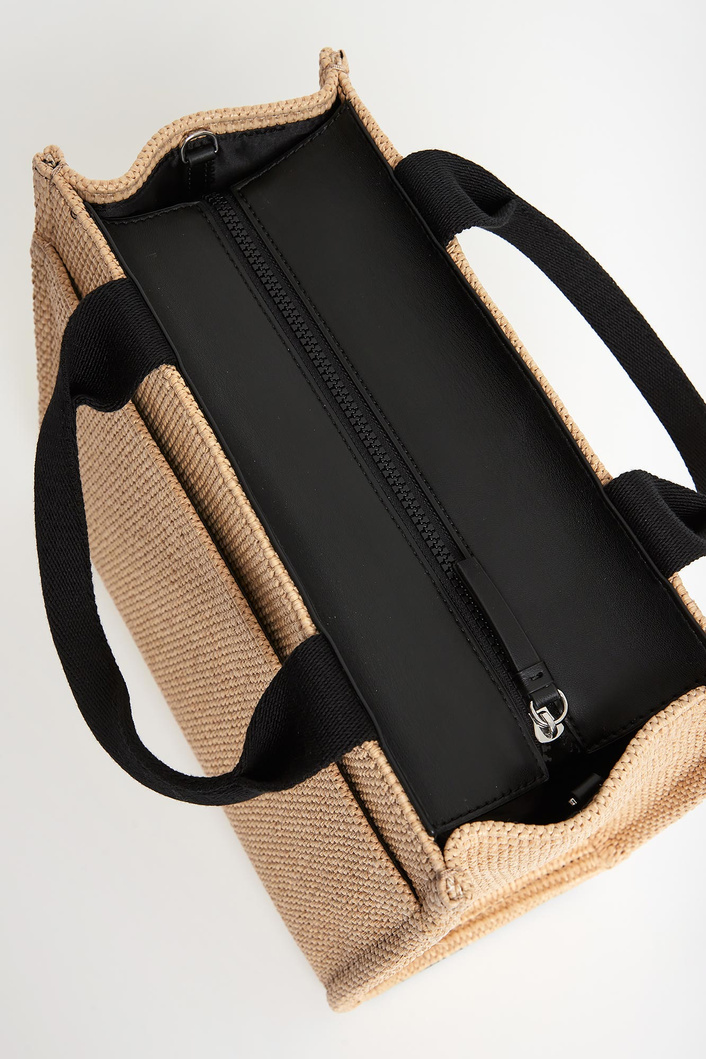 Torebka pleciona shopperka DKNY