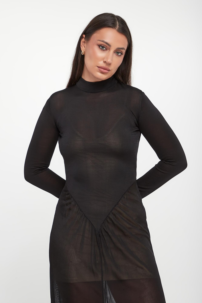 Sukienka maxi z siatki TWINSET