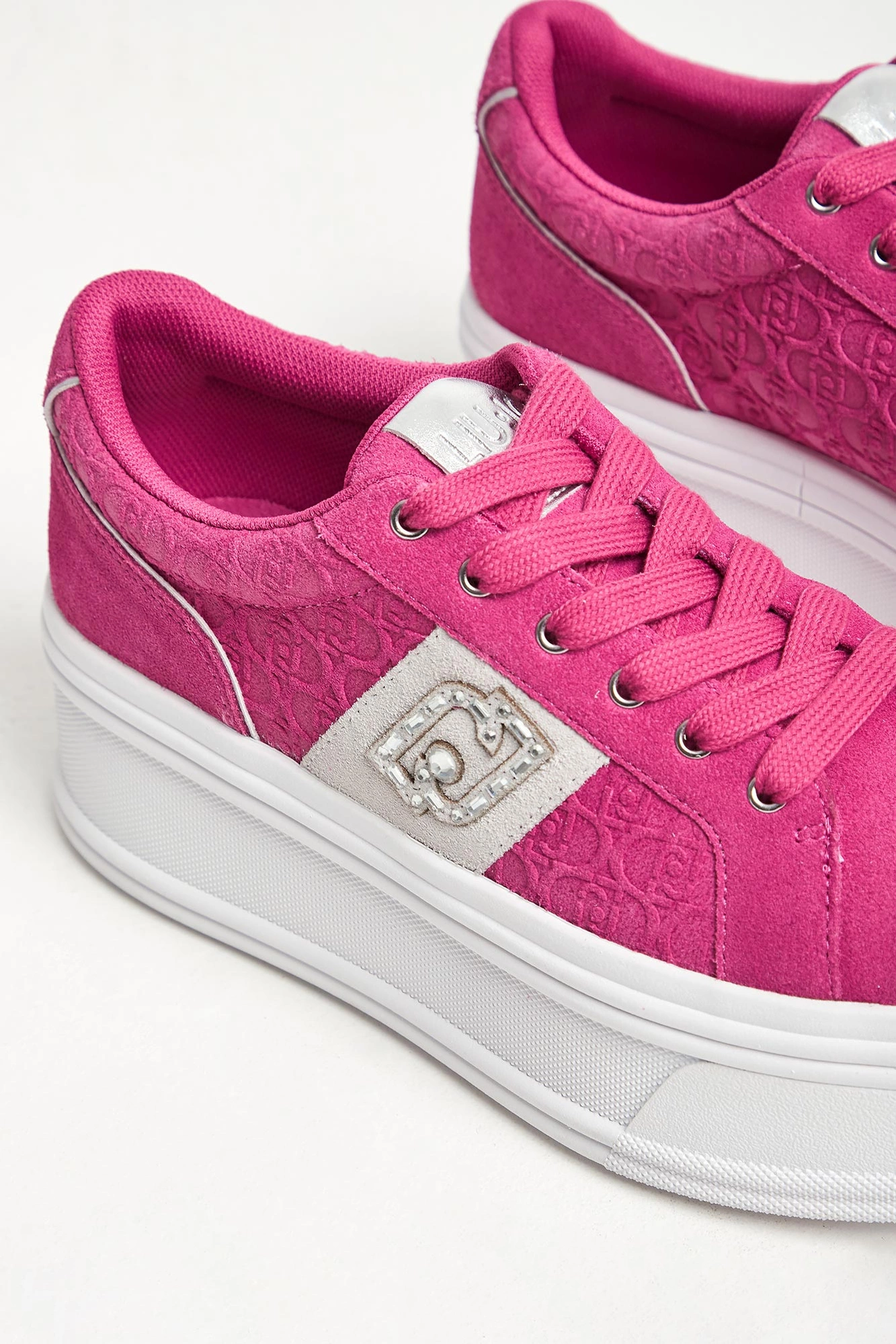 ルナ Sneakersy damskie zamszowe LIU JO Różowy BA4031/PX464/00006