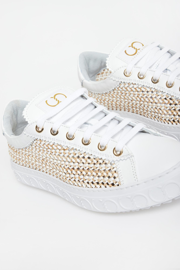 Sneakersy damskie skórzane Oslo CESARE CASADEI