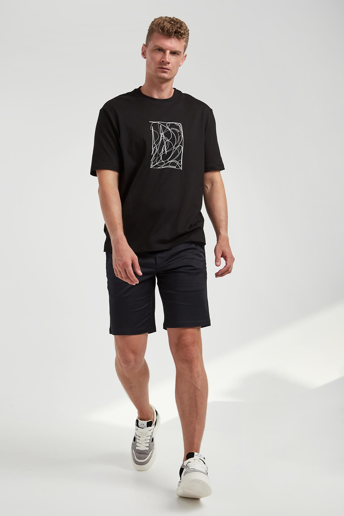 T-shirt męski z haftem ARMANI EXCHANGE