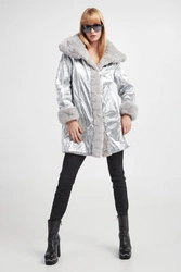 Płaszcz damski z futerkiem JOSEPH RIBKOFF