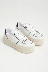 Sneakersy damskie skórzane na platformie PINKO