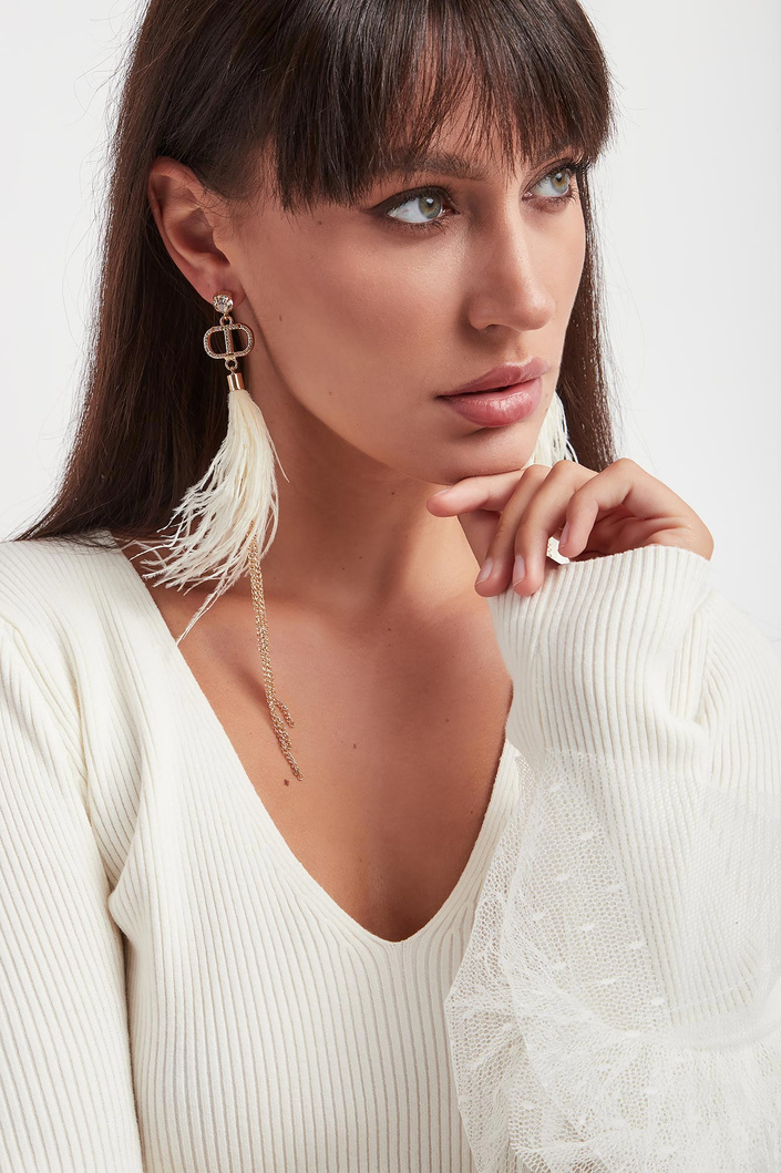 Kolczyki z piórami TWINSET