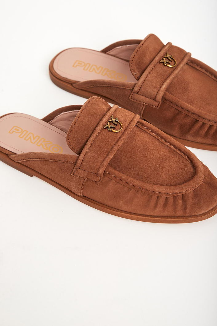 Klapki damskie zamszowe PINKO