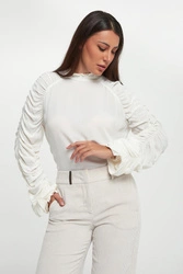 Bluzka damska z wiskozowej krepy TWINSET