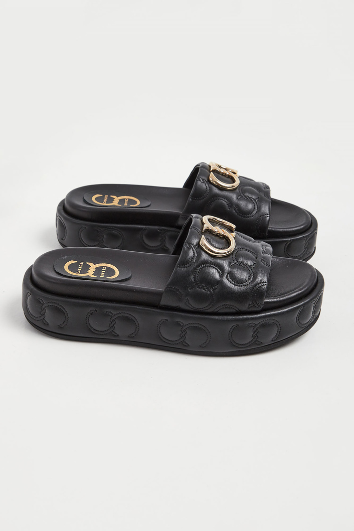 Klapki skórzane CESARE CASADEI