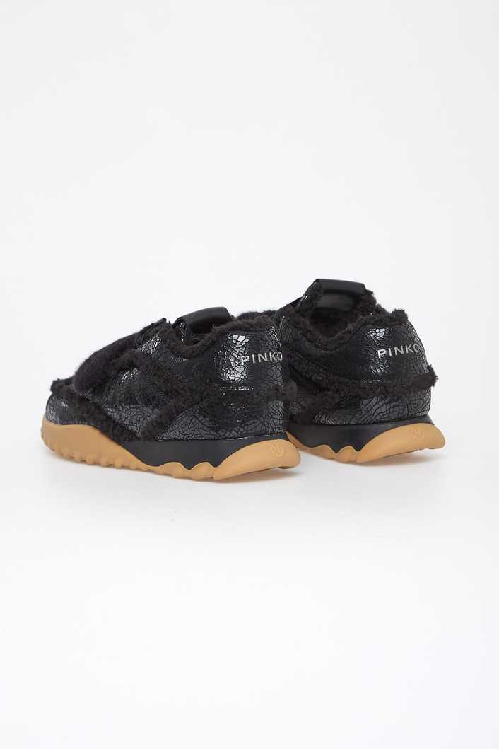 Sneakersy damskie z futerkiem PINKO