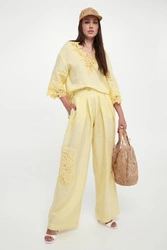 Spodnie damskie lniane ERMANNO SCERVINO LIFE